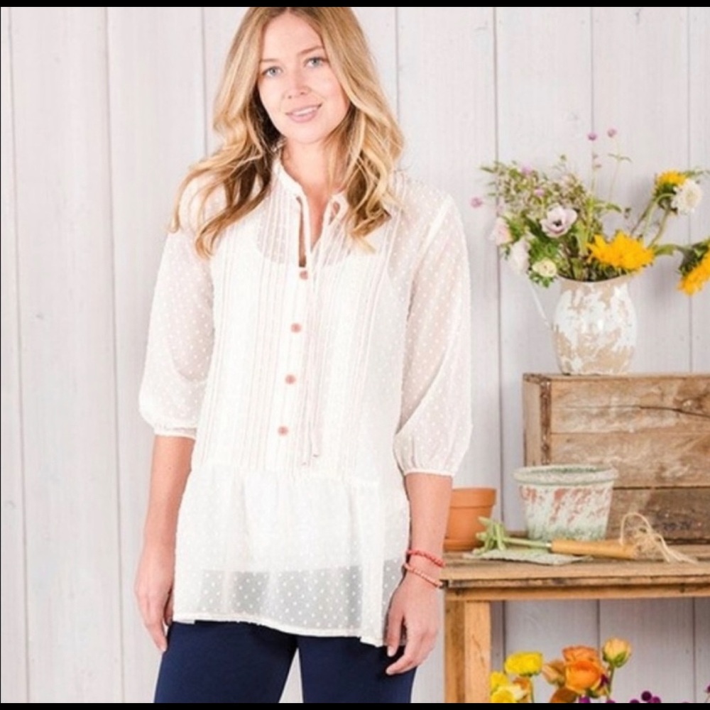 NWOT Matilda Jane Light the Way Sheer Blouse